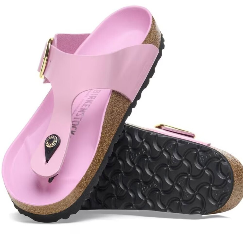 Birkenstock Pink Gizeh Big Buckle Thong Sandals 37